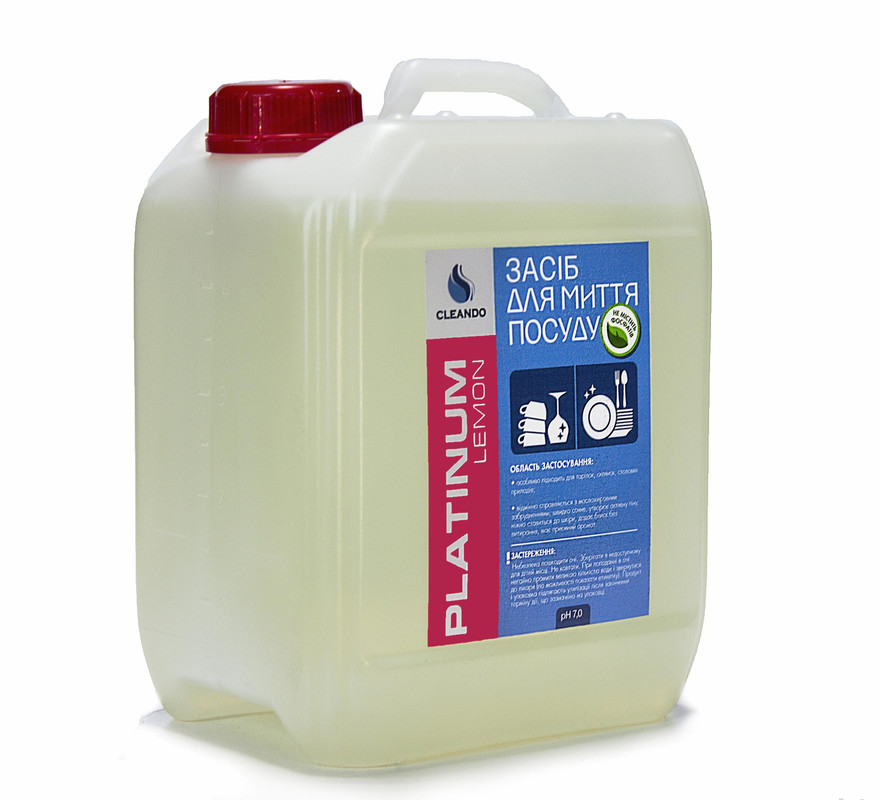 Гель для ручного миття посуду CLEANDO PLATINUM lemon, 20л